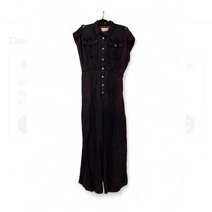 Anthropologie pink denim acid wash jumpsuit